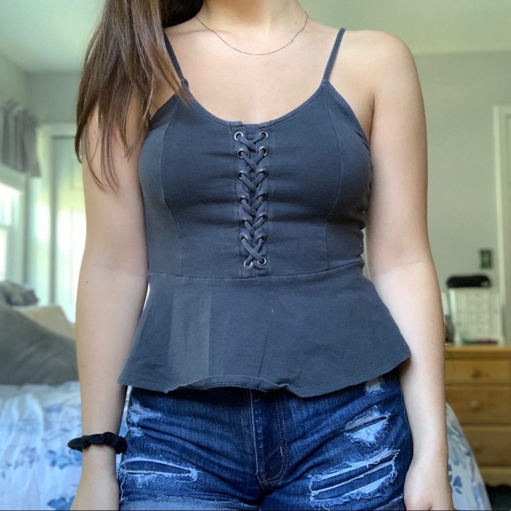 American Eagle Peplum Tank Top